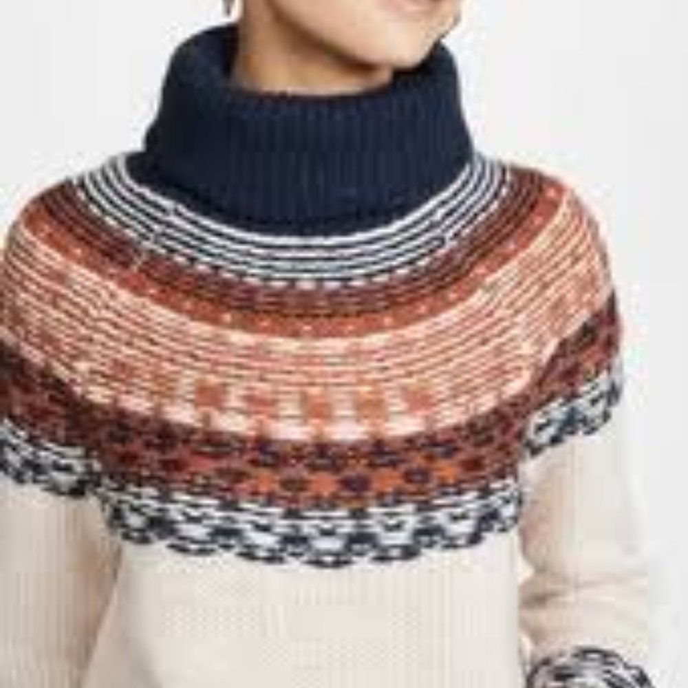 Madewell Brookdale Fair Isle Turtleneck Sweater - Picture 2 of 5